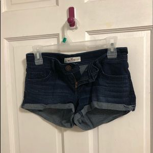 dark wash jean shorts